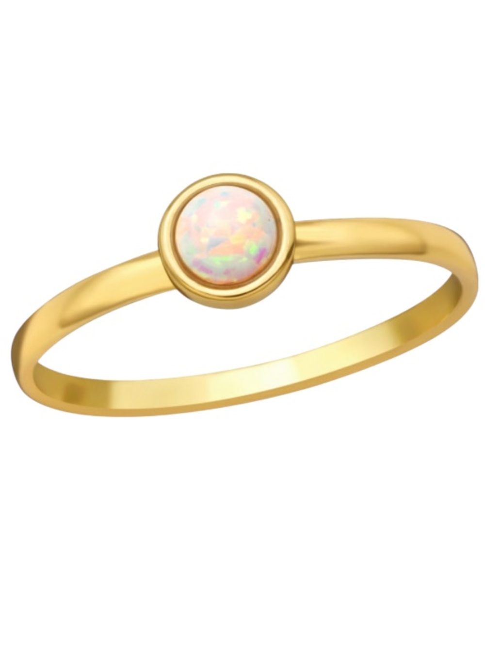 14K Gold Vermeil Opal Ring